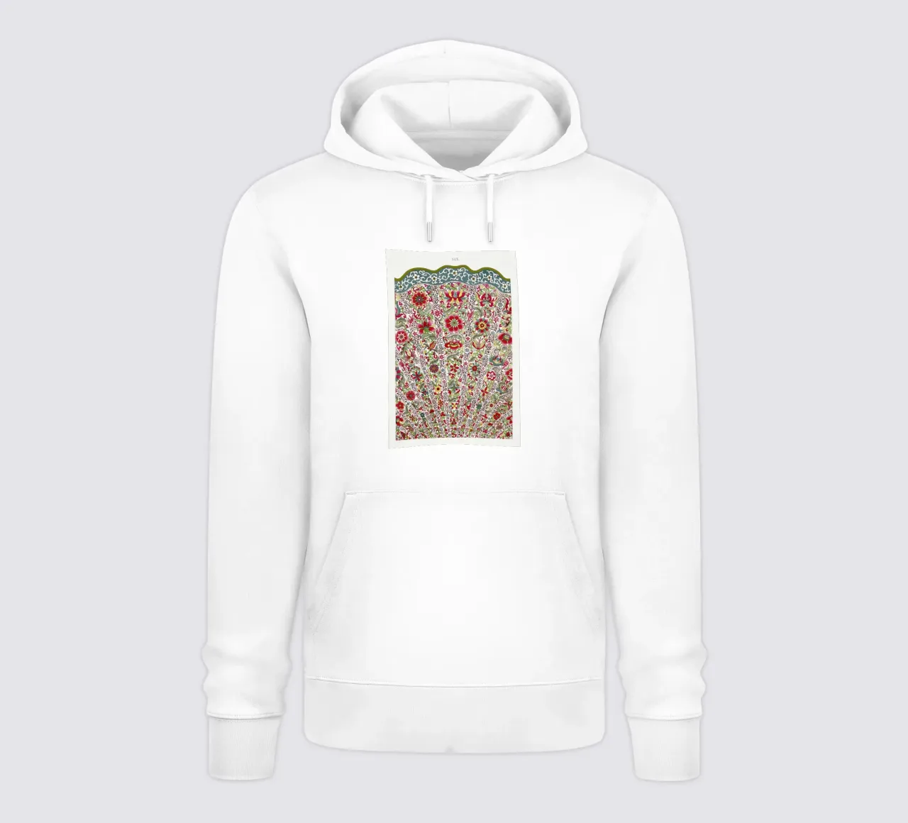 Owen Jones - Vibrant Chinese Fan Floral Pattern Print hoodie by ClubArt