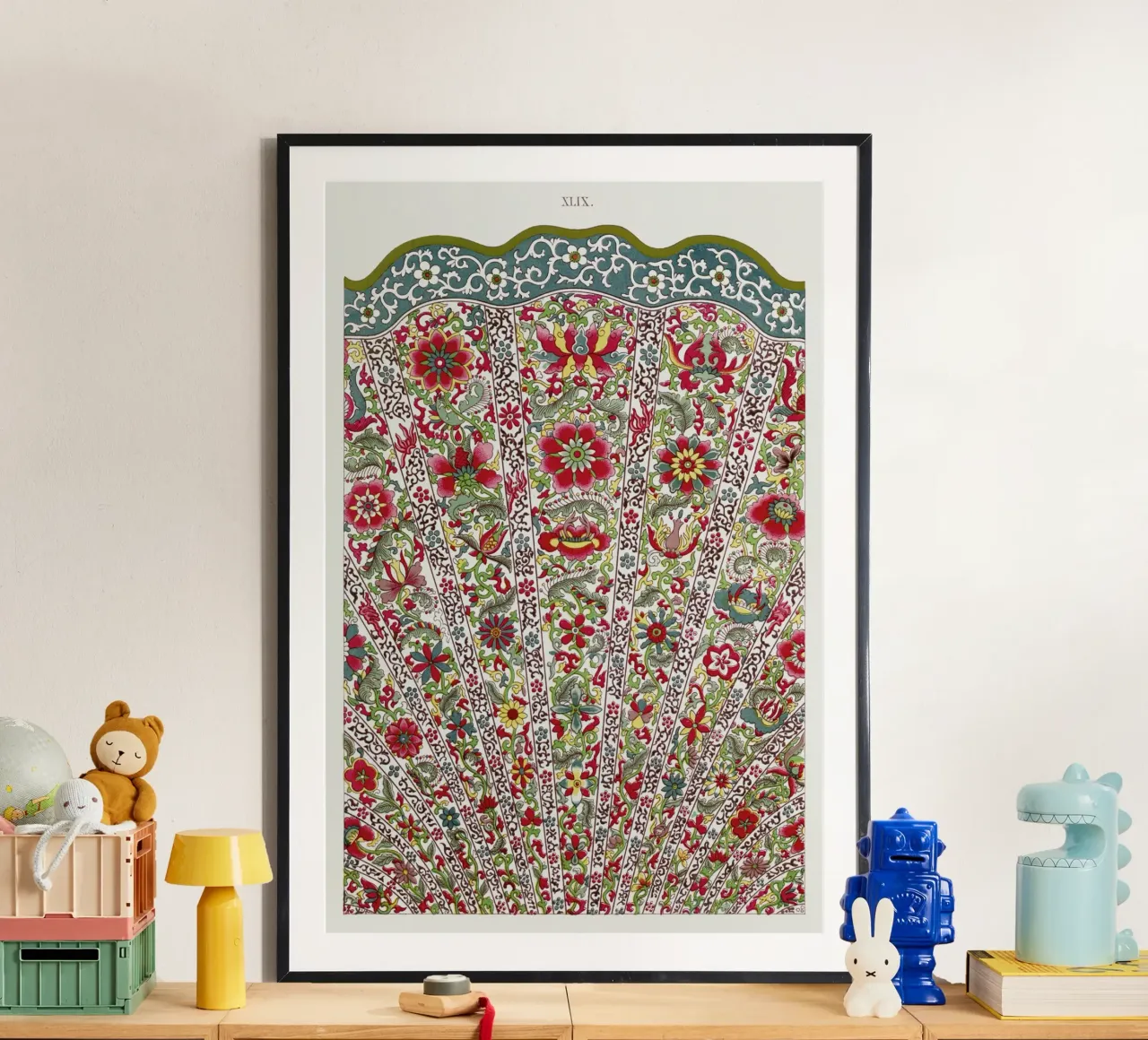 Owen Jones - Stampa floreale a ventaglio cinese poster da ClubArt