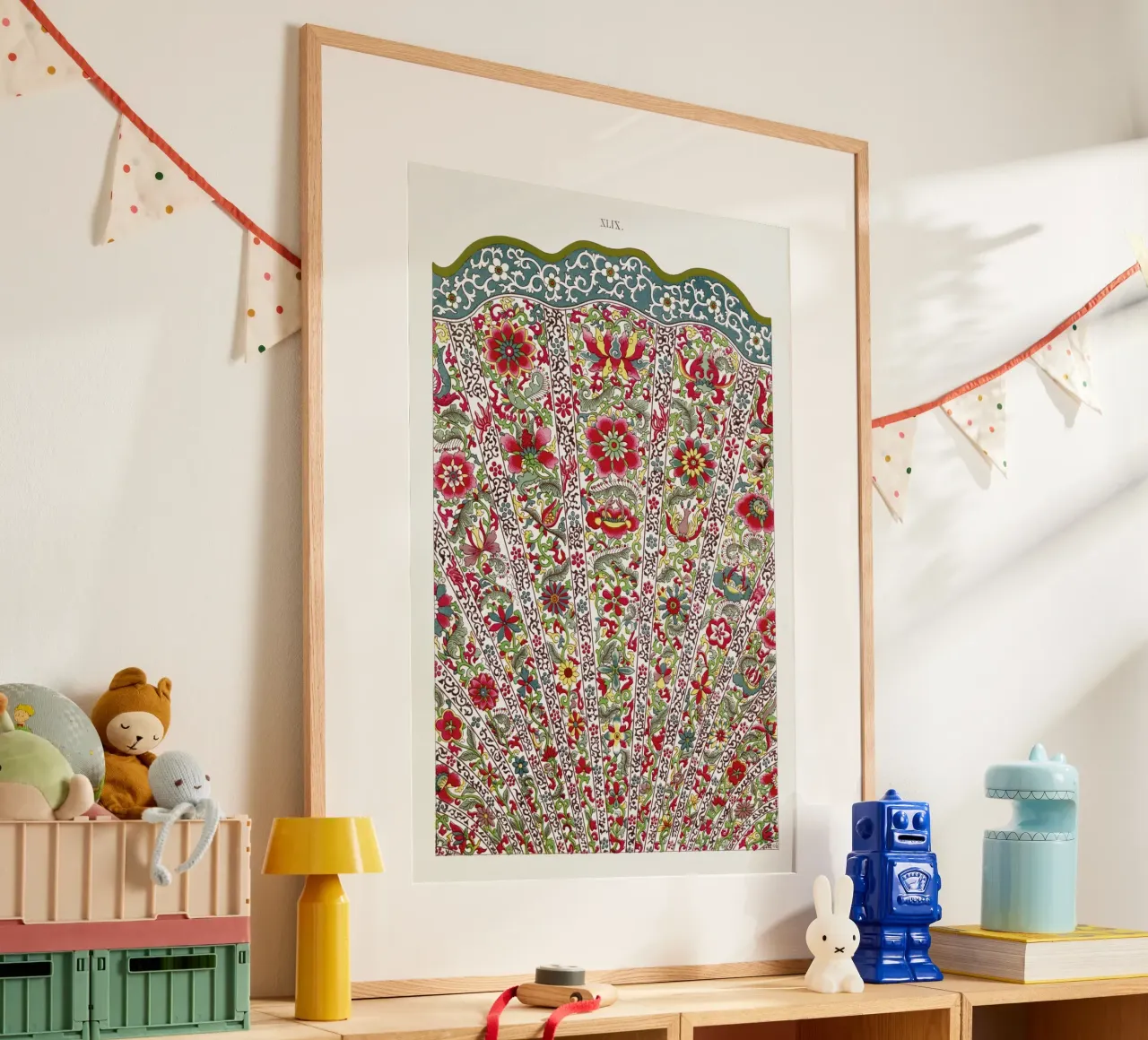 Owen Jones - Stampa floreale a ventaglio cinese poster da ClubArt