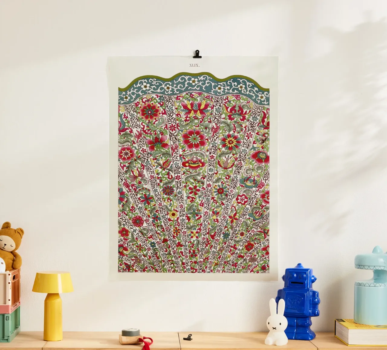Owen Jones - Stampa floreale a ventaglio cinese poster da ClubArt