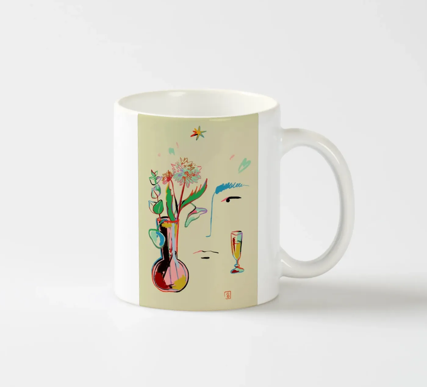 Make A Wish ceramic mug by Sandra Poliakov
