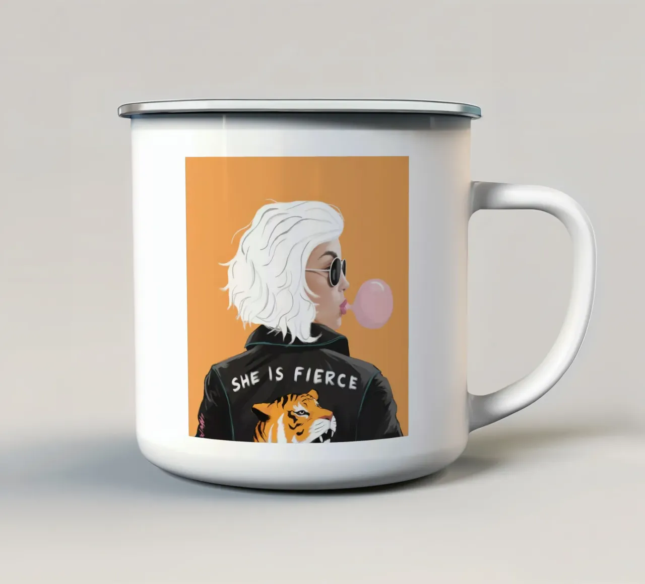 Chic ribelle e feroce tazza in smalto da Arcane Shade