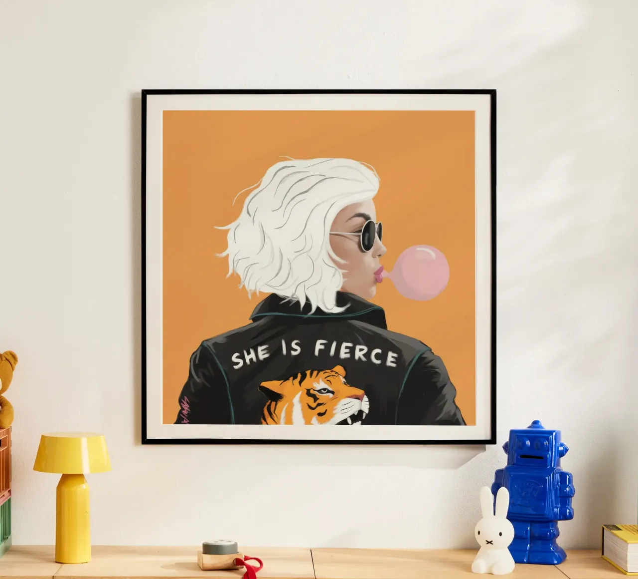 Chic ribelle e feroce poster con telaio in alluminio da Arcane Shade