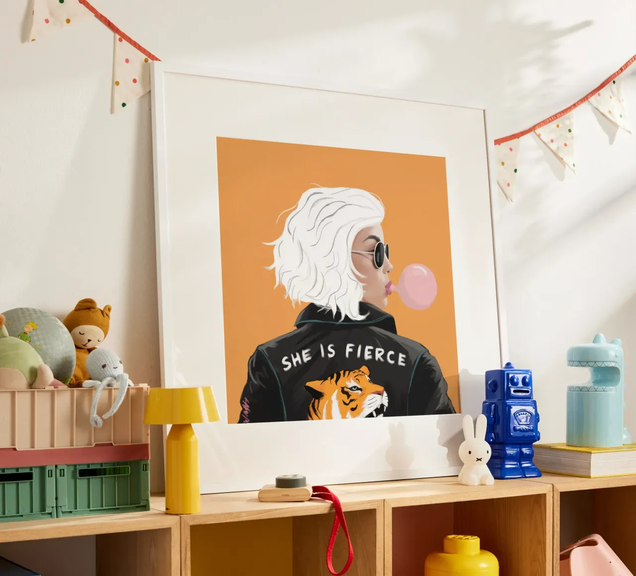 Chic ribelle e feroce poster con telaio in alluminio da Arcane Shade