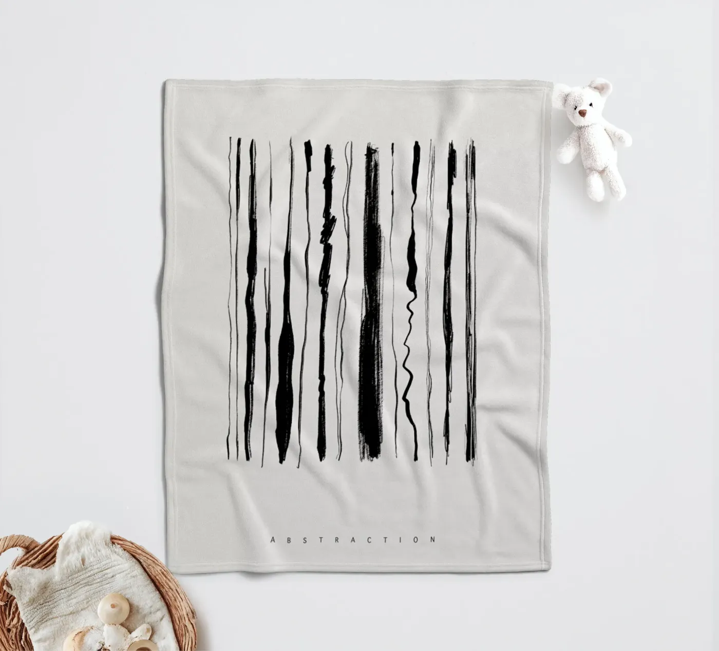 Abstraction 2 fleecedeken van Graphite