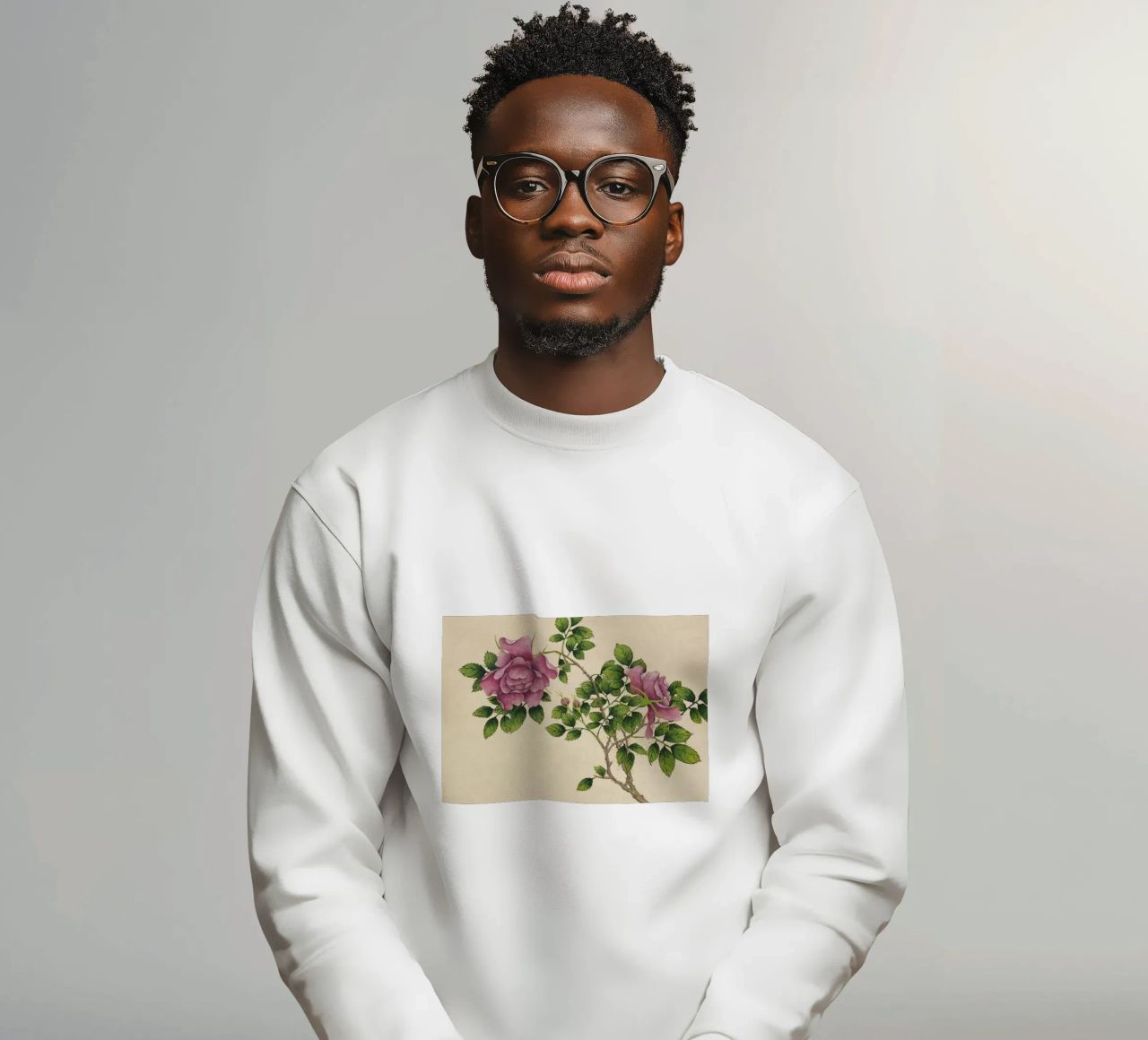 Zhang Ruoai - Arte botánico de la rosa china del siglo XVIII sudadera de ClubArt
