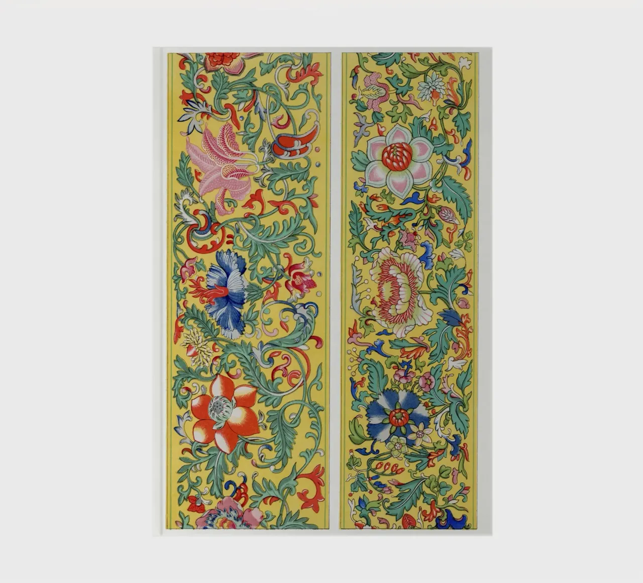 Owen Jones - Vibrant Yellow Chinese Scroll Art Print notebook by ClubArt