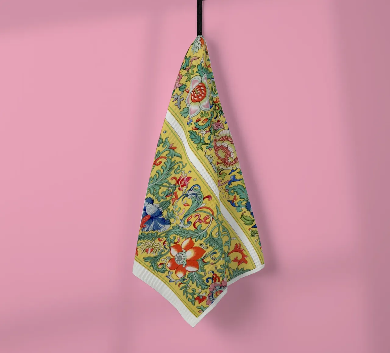 Owen Jones - Gravure sur rouleau chinois jaune vif torchon de ClubArt
