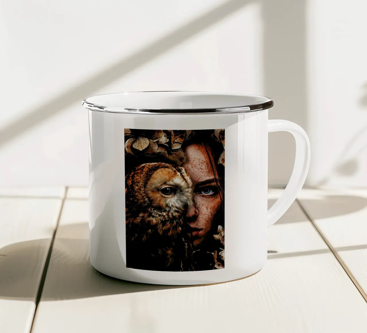 Redhead Woman tazza in smalto da Wouter Rikken