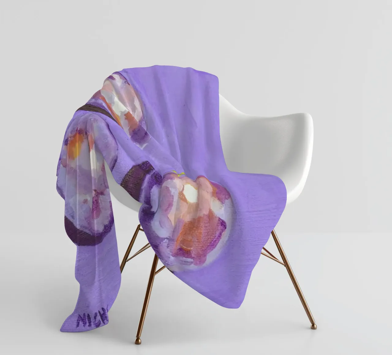 Plums fleece blanket by Miche Watkins