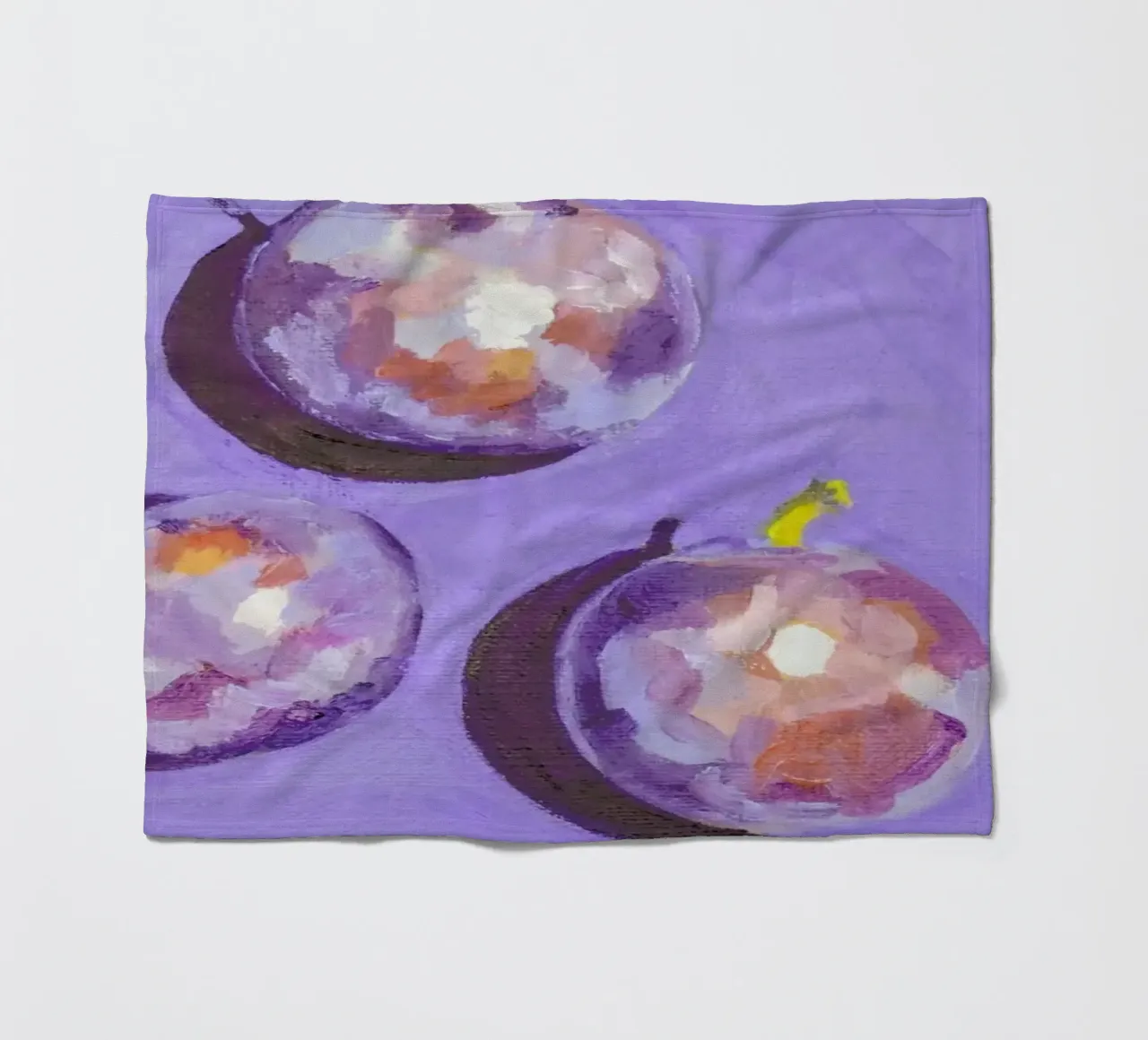 Plums fleece blanket by Miche Watkins
