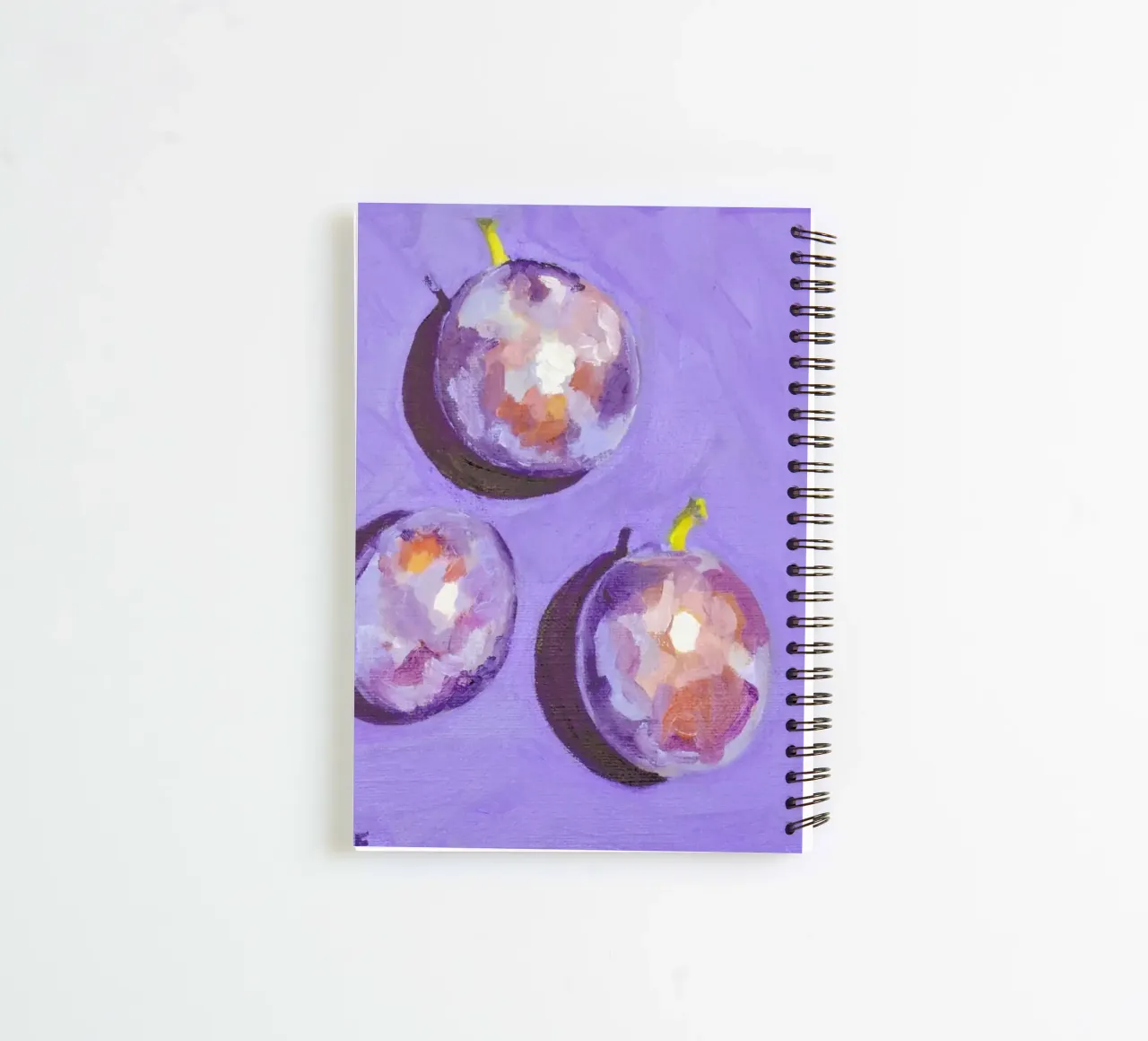 Plums spiral notebook by Miche Watkins