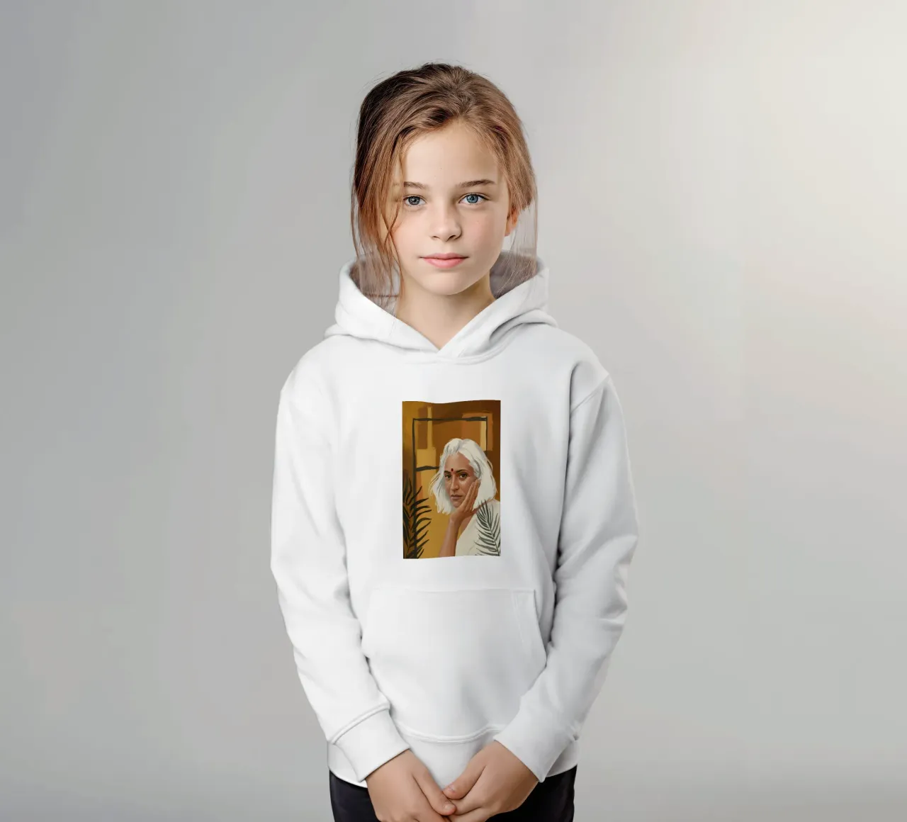 Elder Gaze Warmth kids hoodie by Arcane Shade