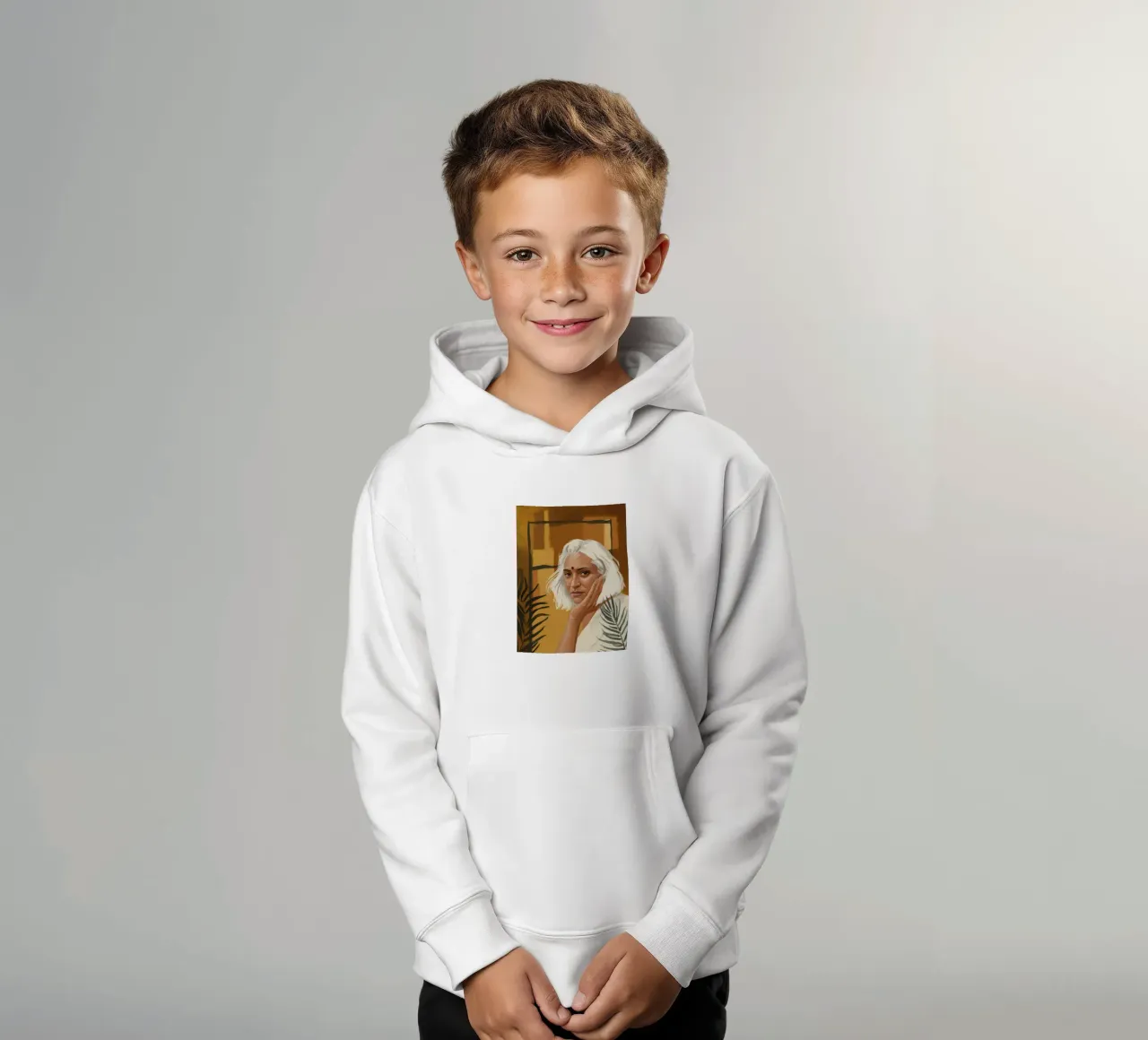 Elder Gaze Warmth kids hoodie by Arcane Shade