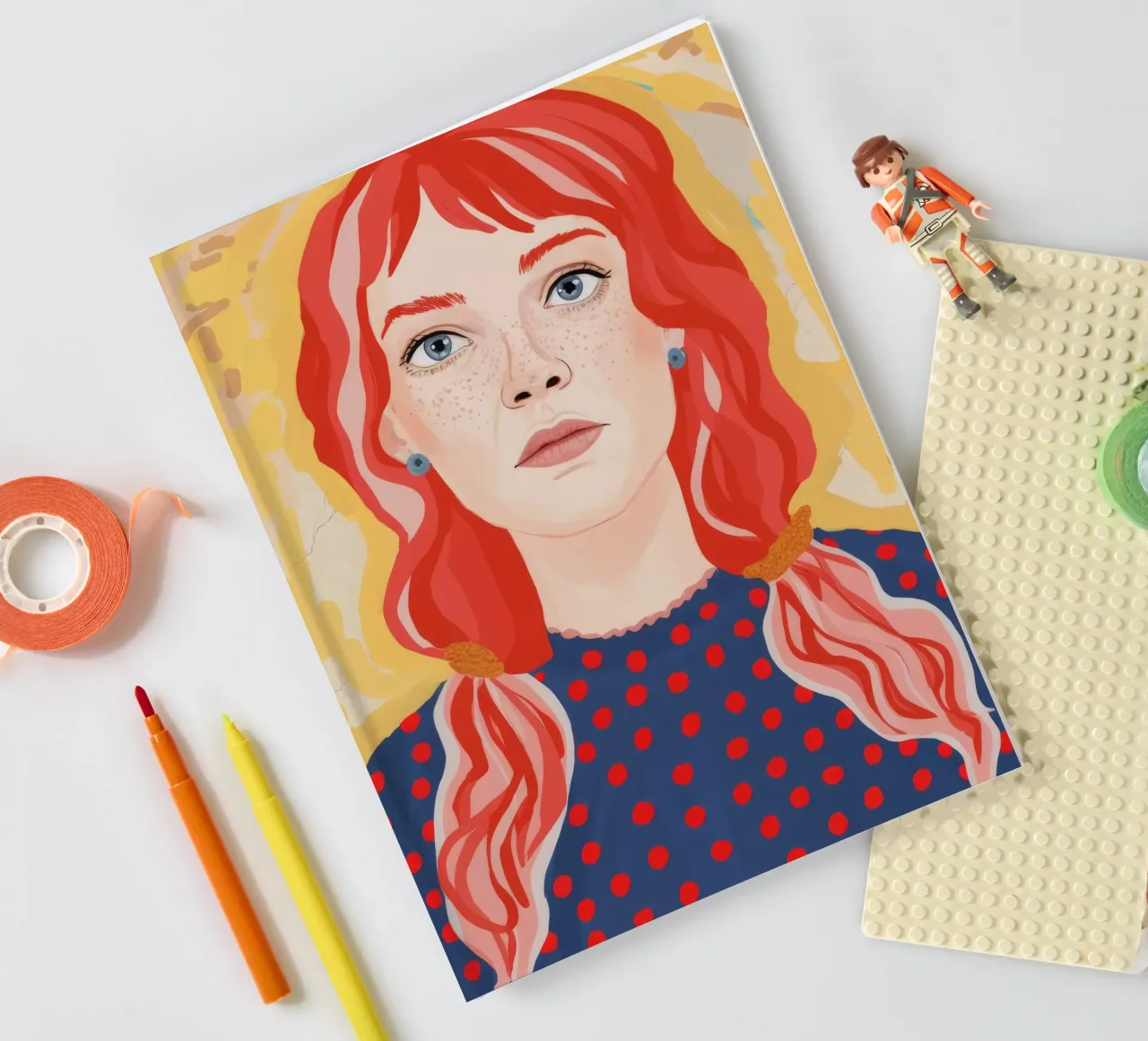 Red Braid Wonder notebook by Arcane Shade