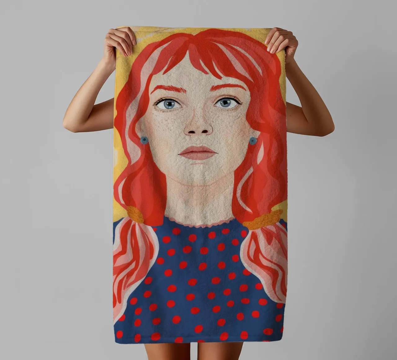 Red Braid Wonder towel by Arcane Shade