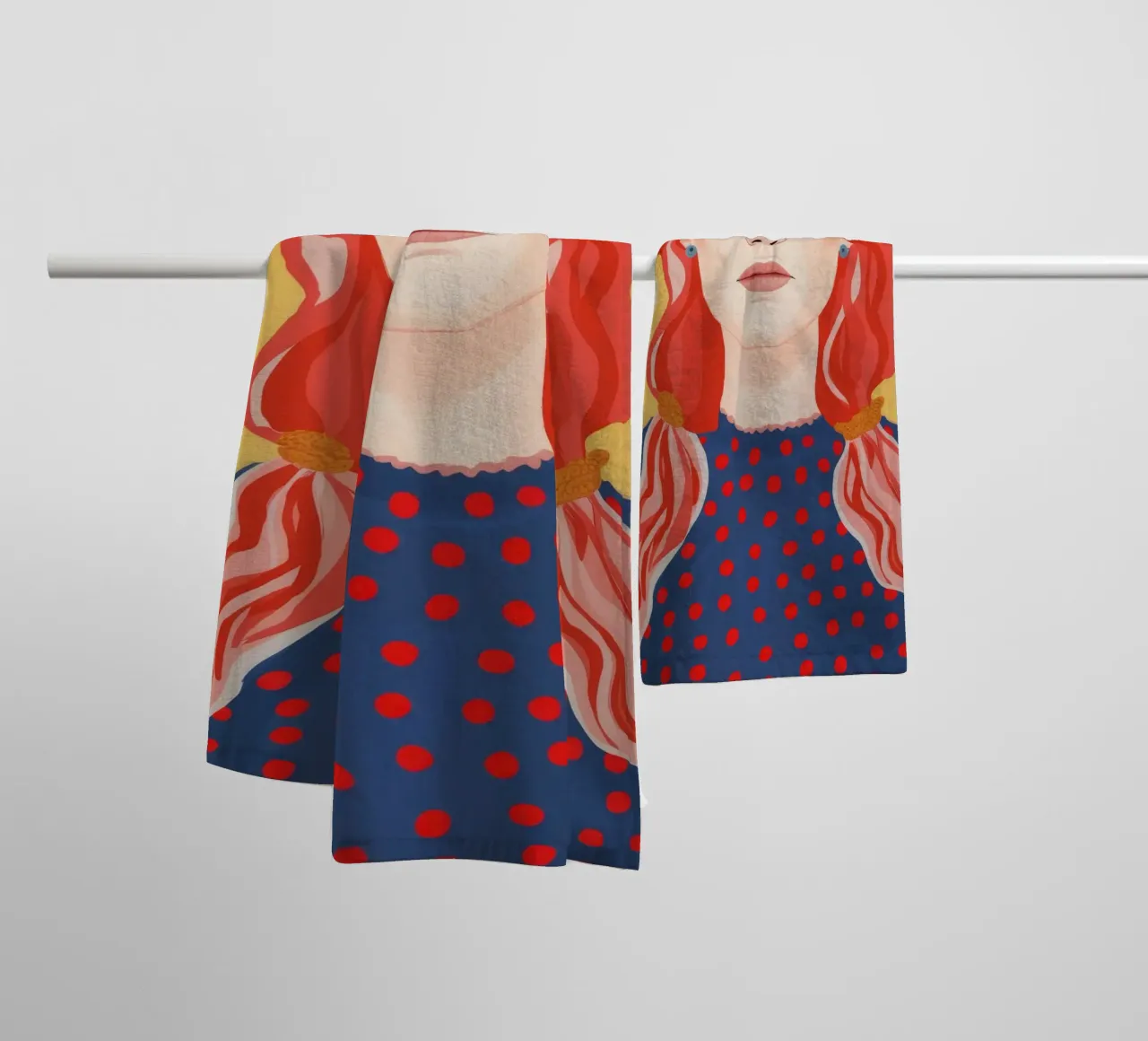 Red Braid Wonder towel by Arcane Shade