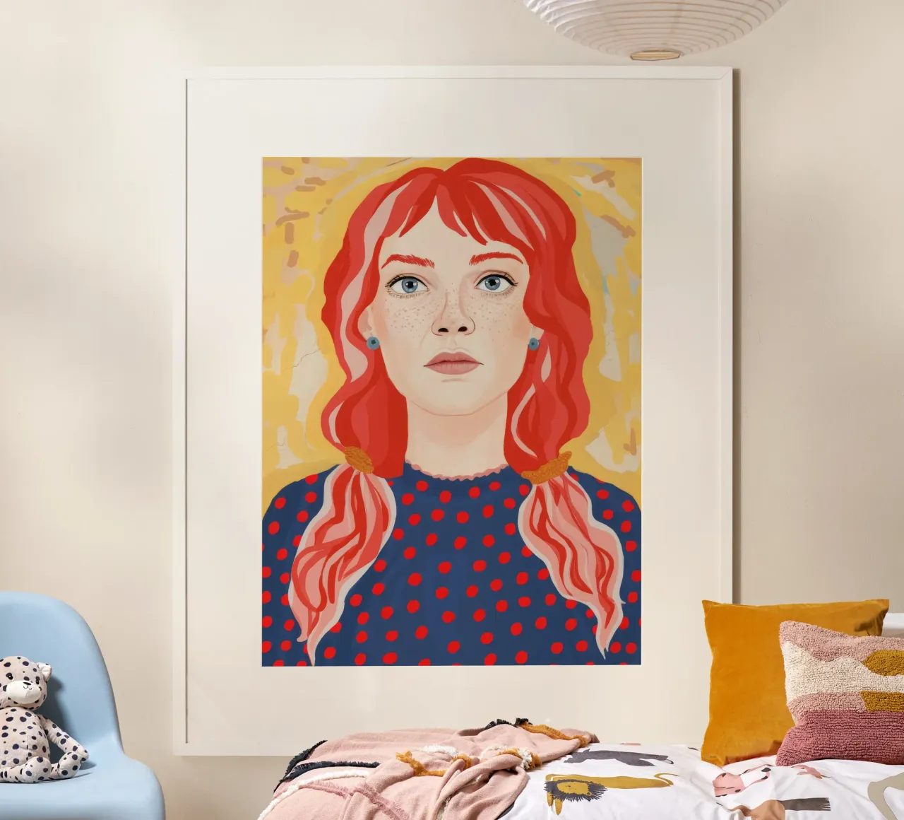 Treccia rossa meraviglia poster con telaio in plastica da Arcane Shade