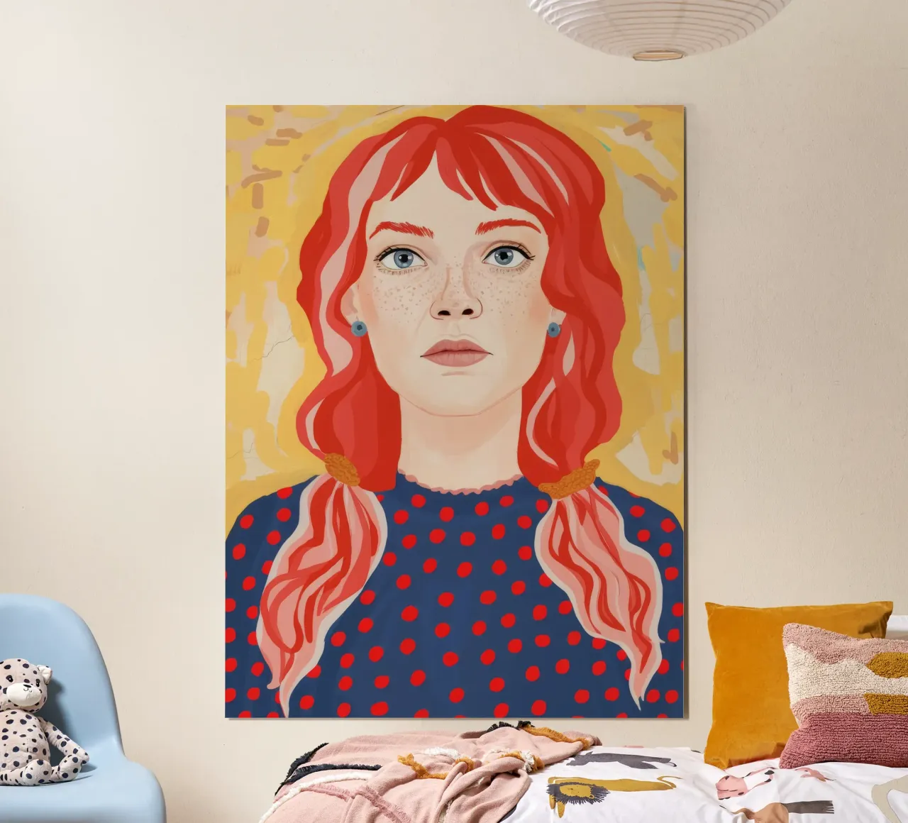 Treccia rossa meraviglia poster con telaio in plastica da Arcane Shade