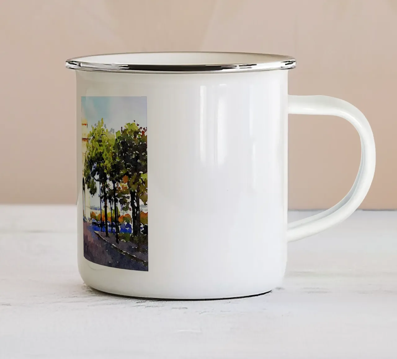 Parigi tazza in smalto da Massimo Frascogna