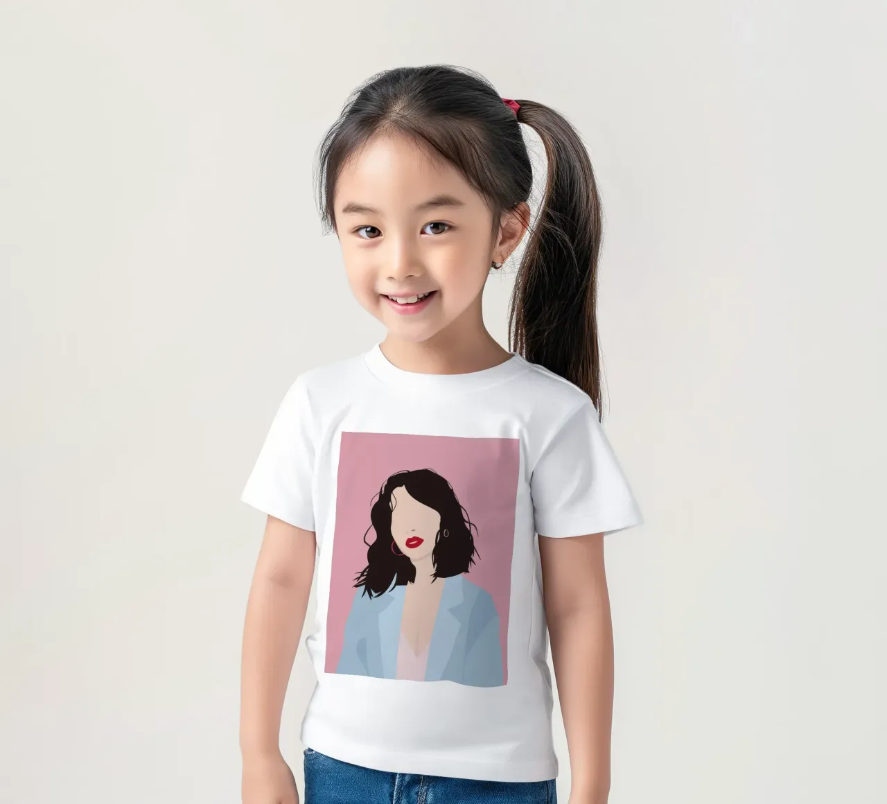 Minimales Glam-Profil Kinder T-Shirt von Arcane Shade