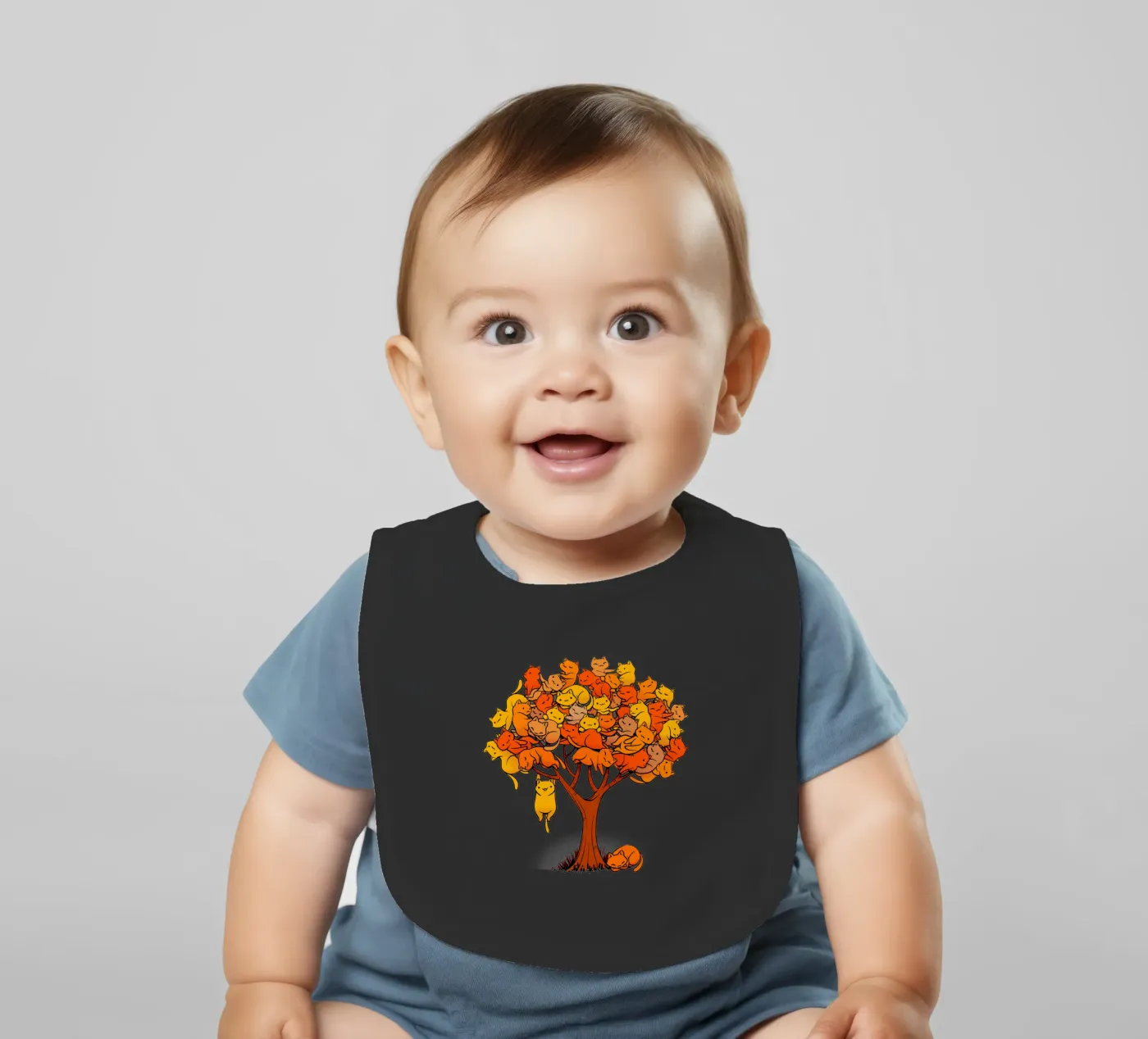 Cat Tree baby bib by Tobe Fonseca