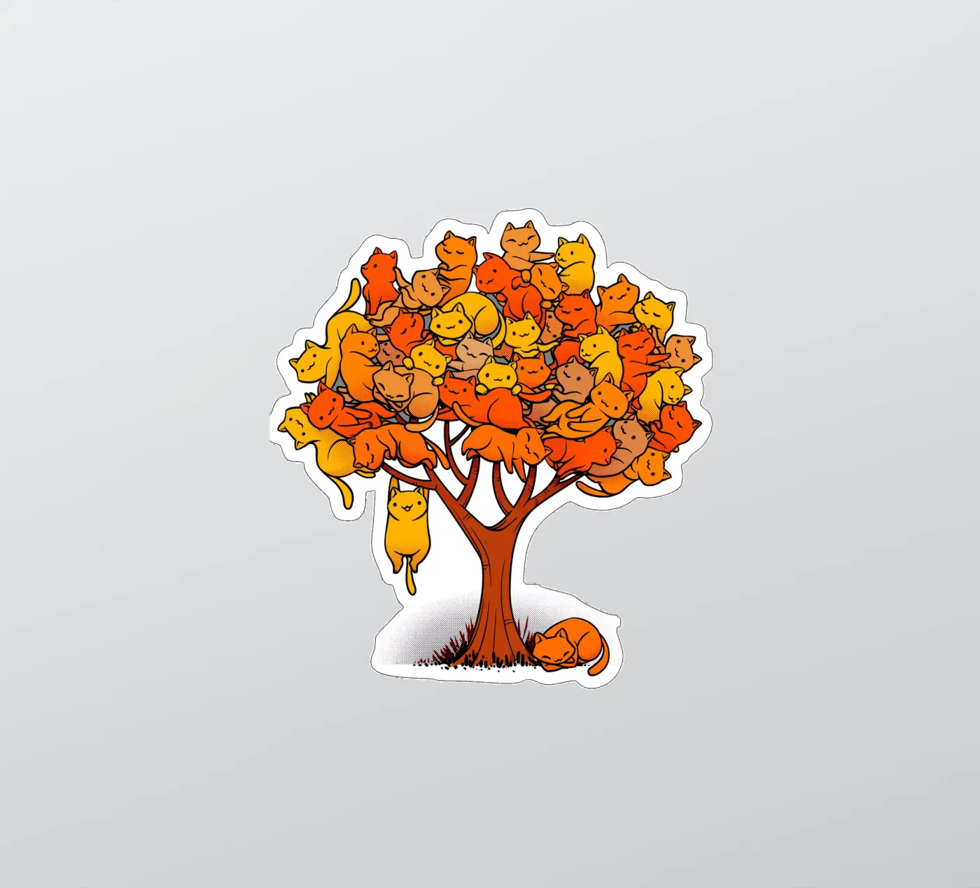 Cat Tree sticker van Tobe Fonseca