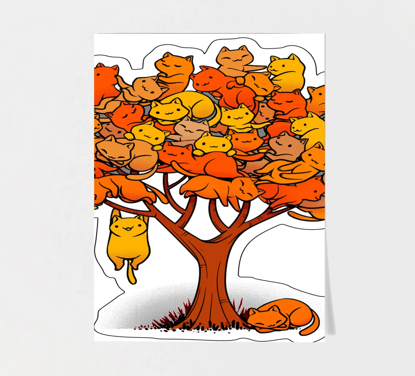 Cat Tree Stickerbogen von Tobe Fonseca