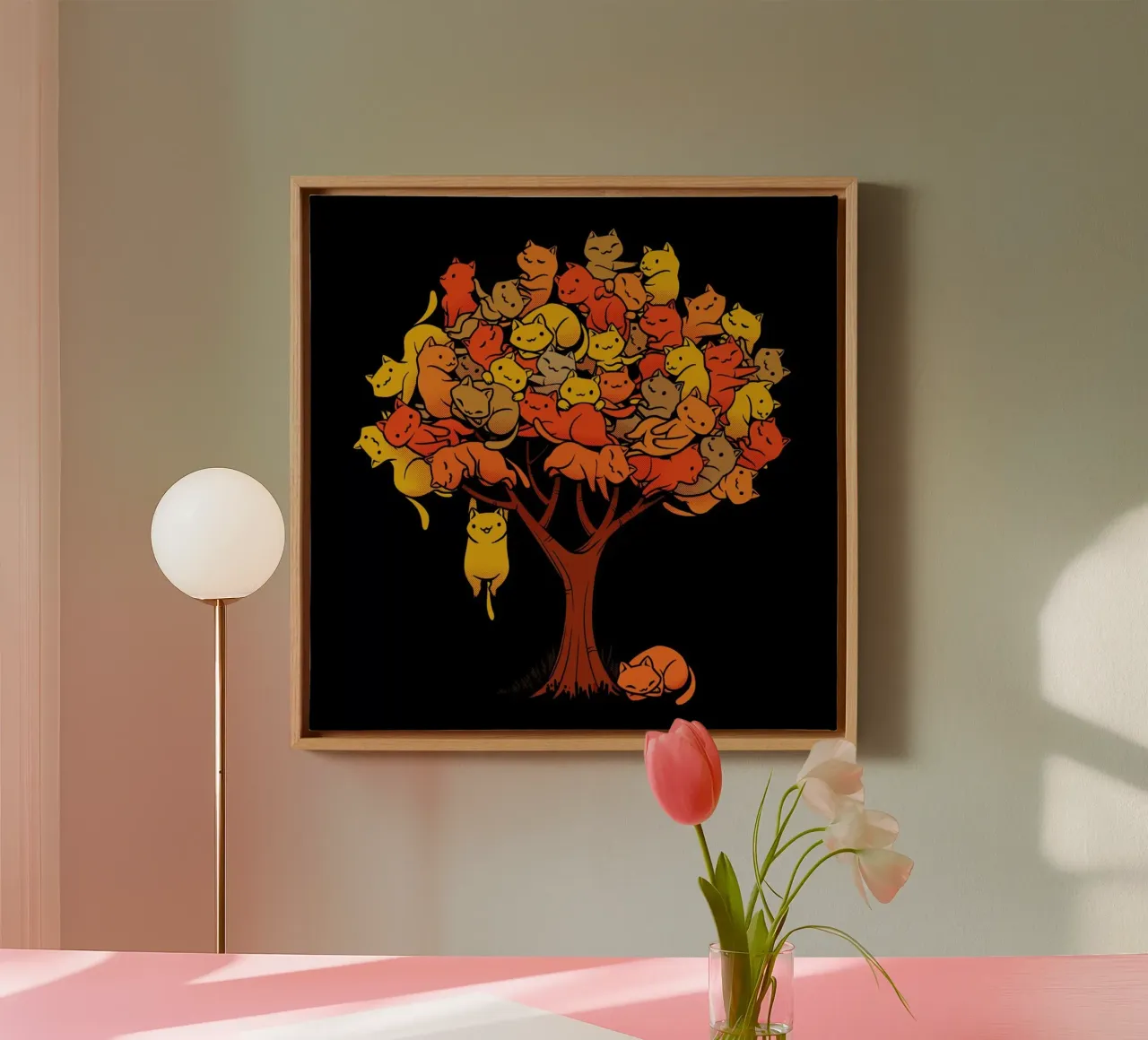 Cat Tree canvas van Tobe Fonseca