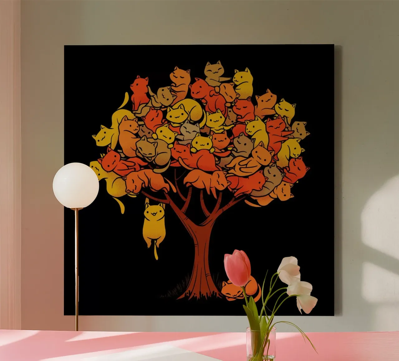 Cat Tree canvas van Tobe Fonseca