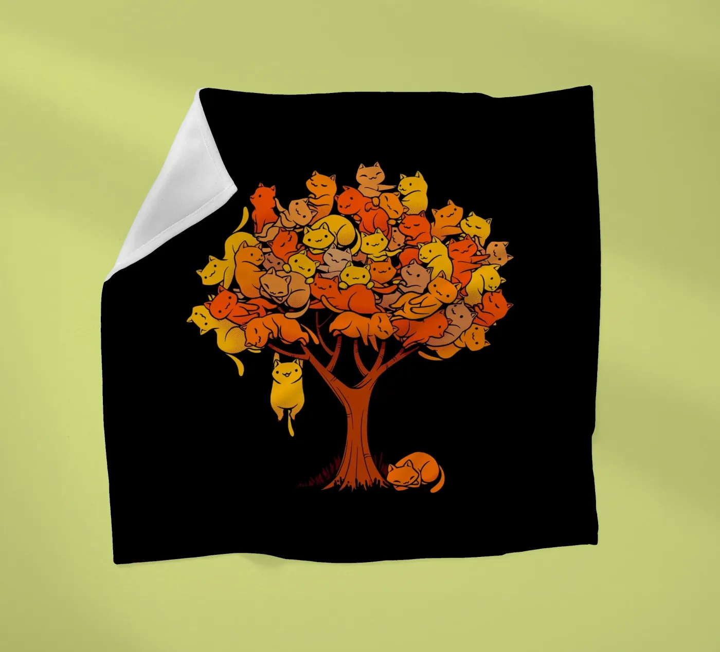 Cat Tree fleece blanket by Tobe Fonseca