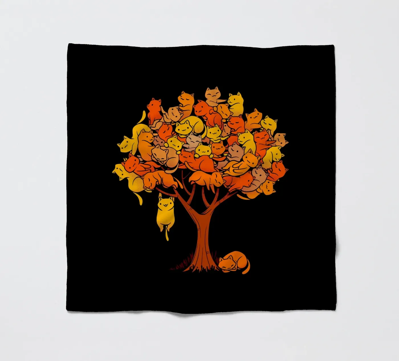 Cat Tree fleece blanket by Tobe Fonseca