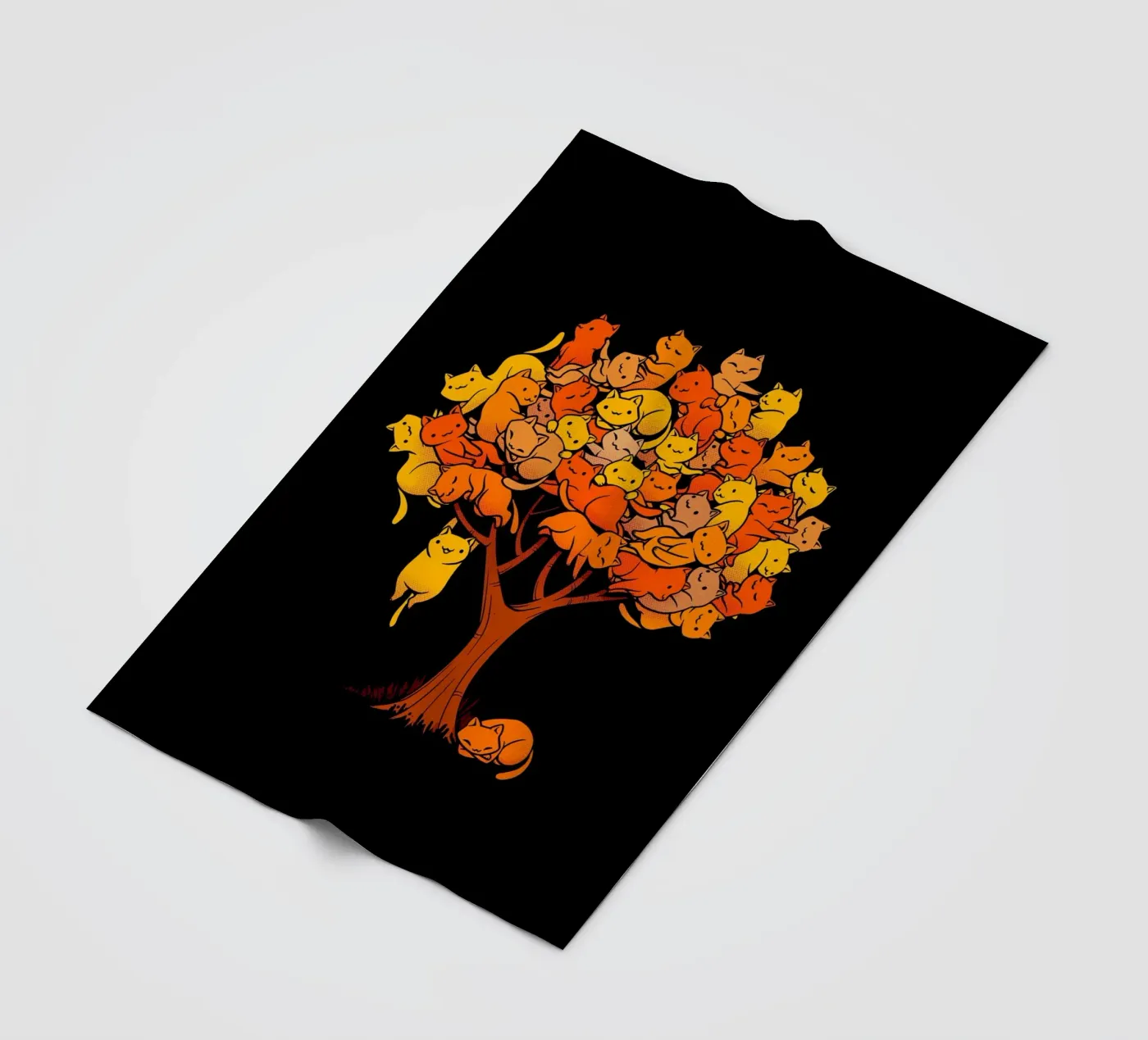 Cat Tree fleece blanket by Tobe Fonseca