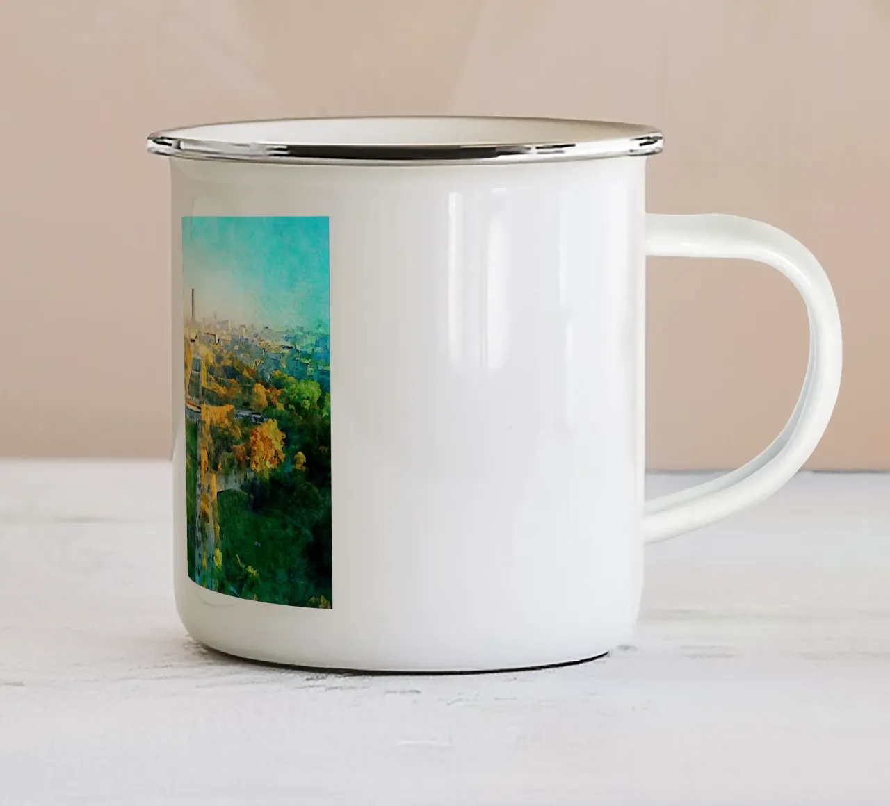 Parigi tazza in smalto da Massimo Frascogna