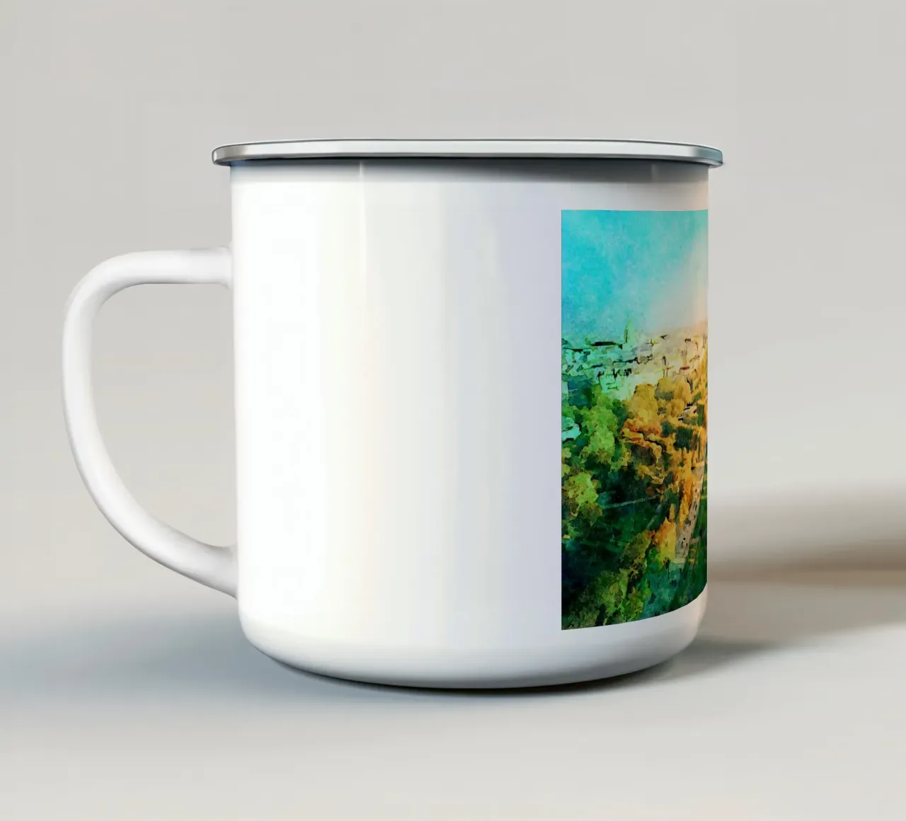 Parigi tazza in smalto da Massimo Frascogna