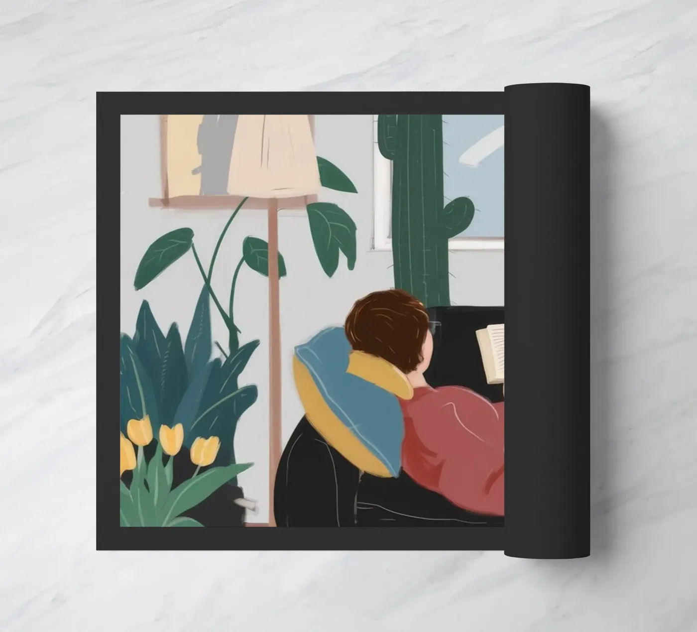 Couch Reading Haven doormat by Arcane Shade