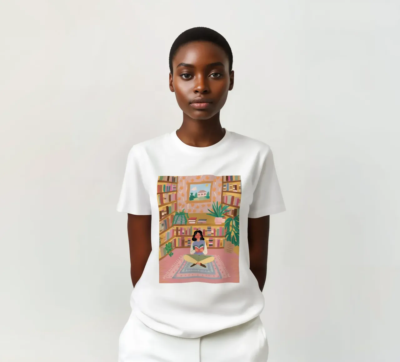 Biblioteca Glow Peace t-shirt da Arcane Shade