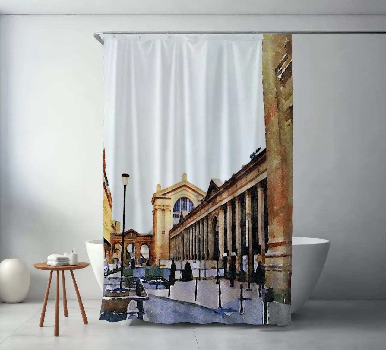 Gare shower curtain by Massimo Frascogna