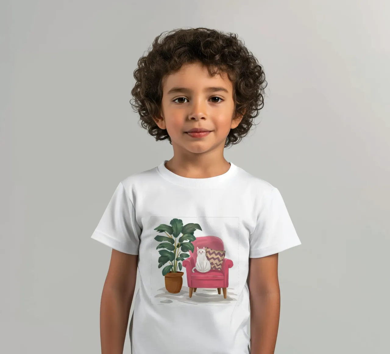 Cat Chair Harmony kids t-shirt by Arcane Shade