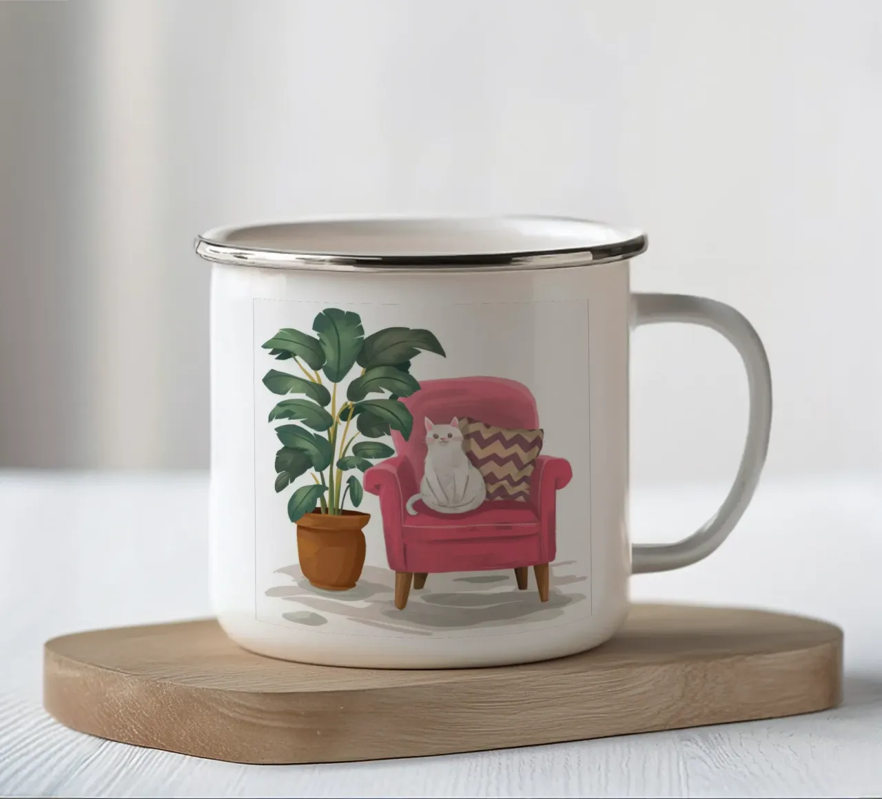 Sedia per gatti Harmony tazza in smalto da Arcane Shade