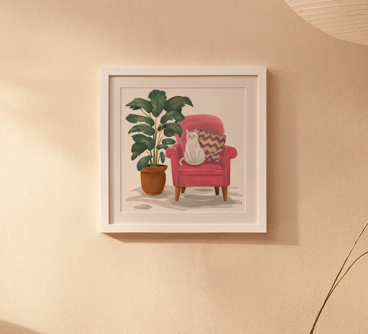 Sedia per gatti Harmony poster con telaio in plastica da Arcane Shade