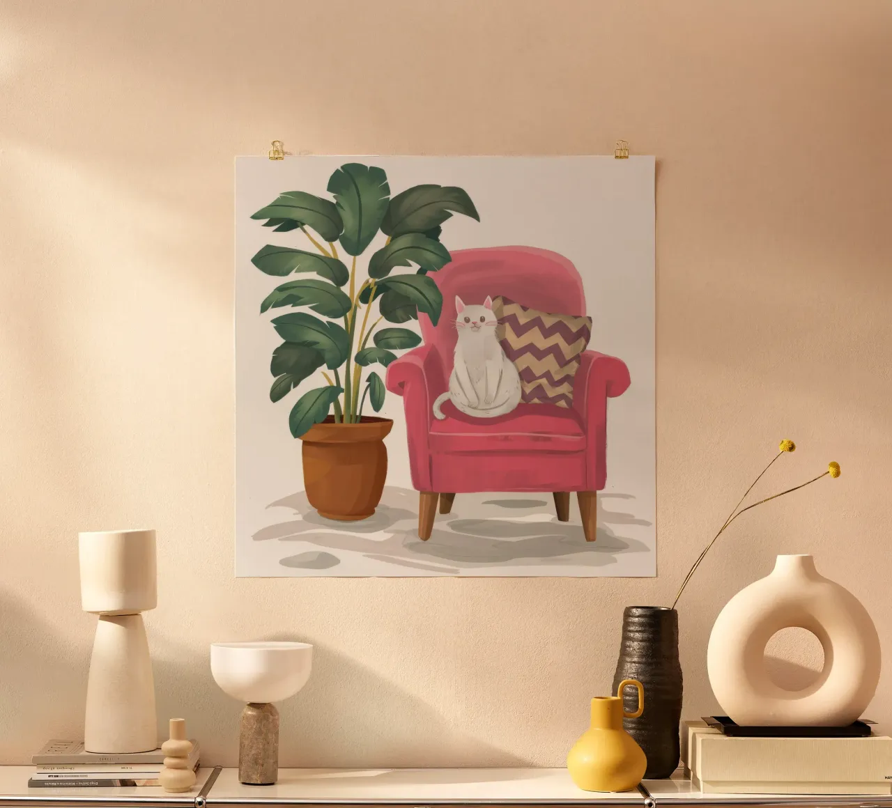 Sedia per gatti Harmony poster con telaio in plastica da Arcane Shade