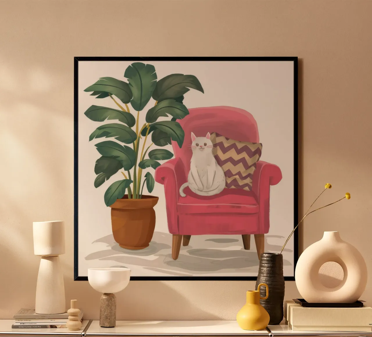 Sedia per gatti Harmony poster con telaio in plastica da Arcane Shade