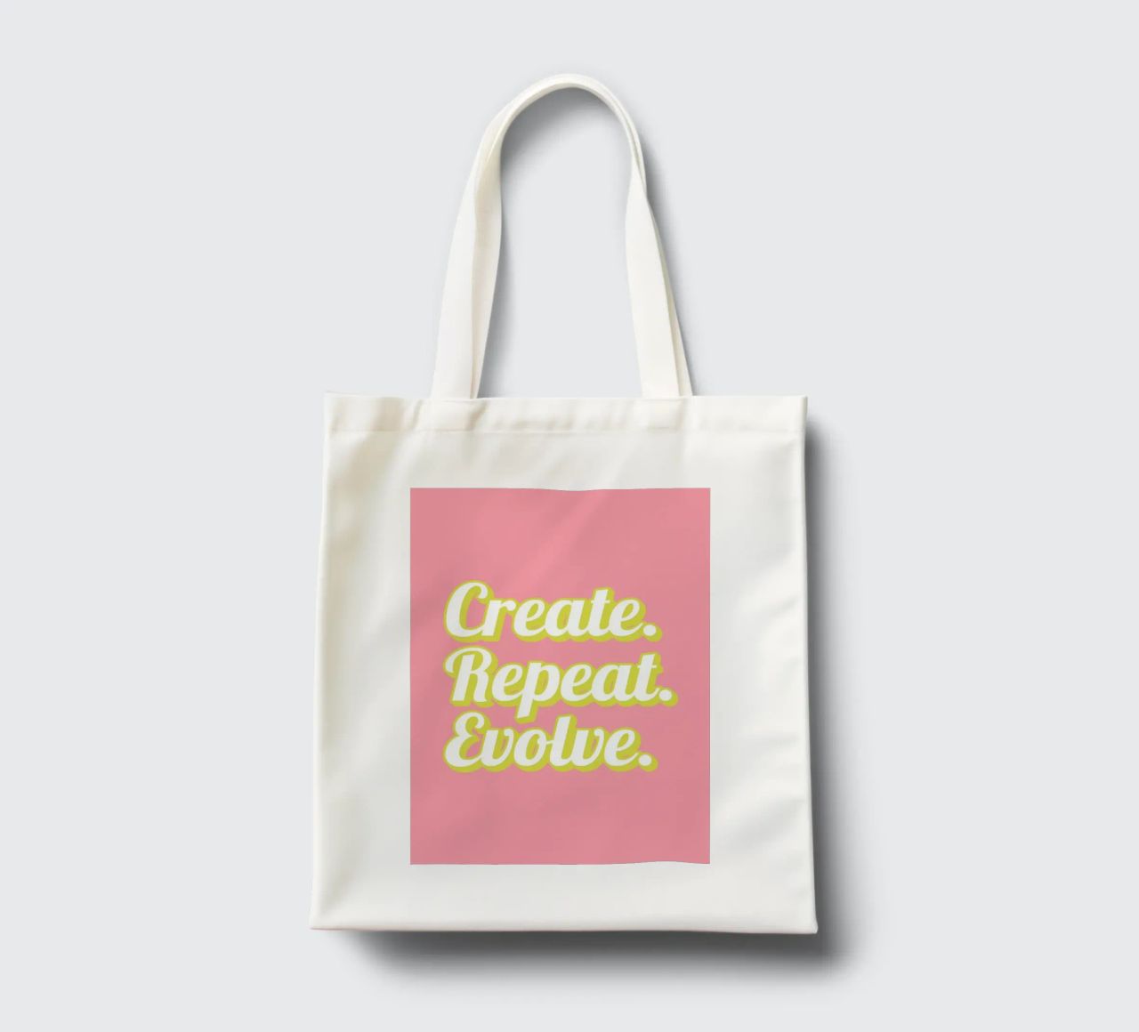 CREATE. REPEAT. EVOLVE borsa in juta da Einfach Uebel