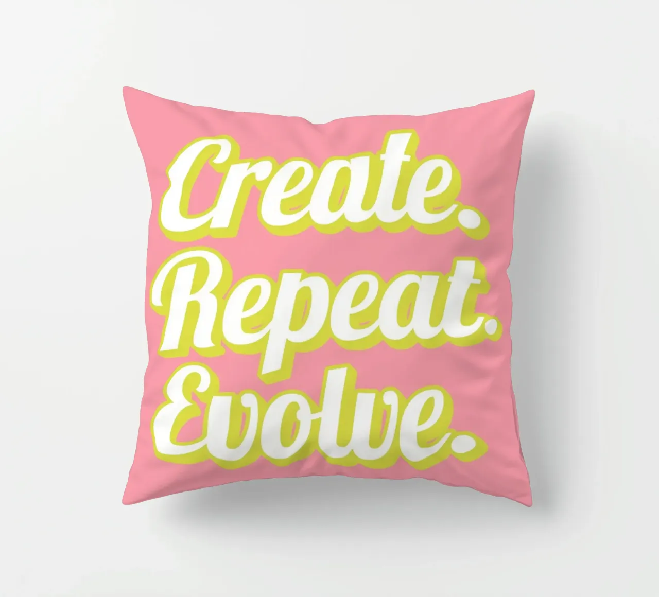 CREATE. REPEAT. EVOLVE decorative cushion by Einfach Uebel