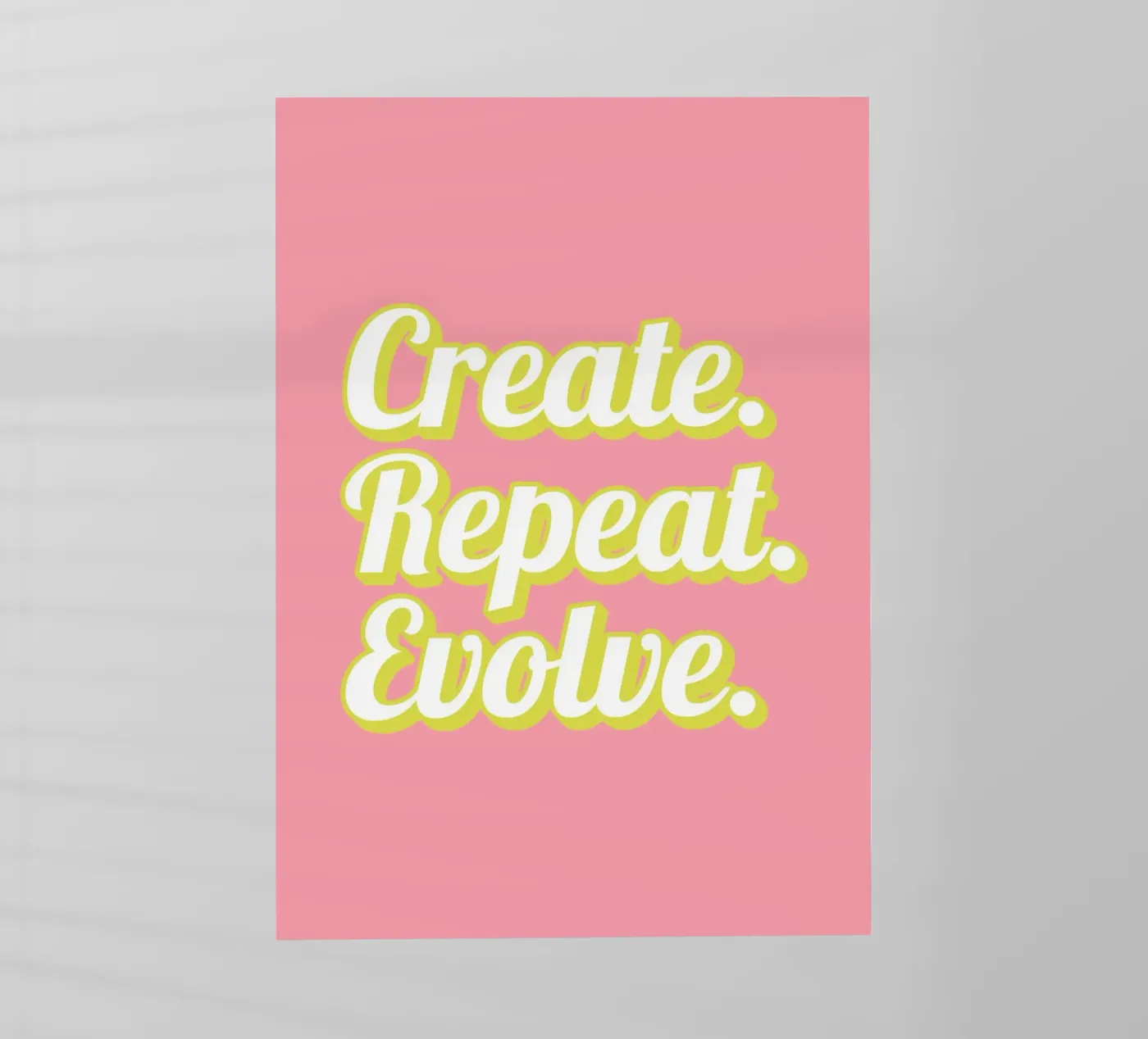CREATE. REPEAT. EVOLVE backlit film by SMRT STUDIO