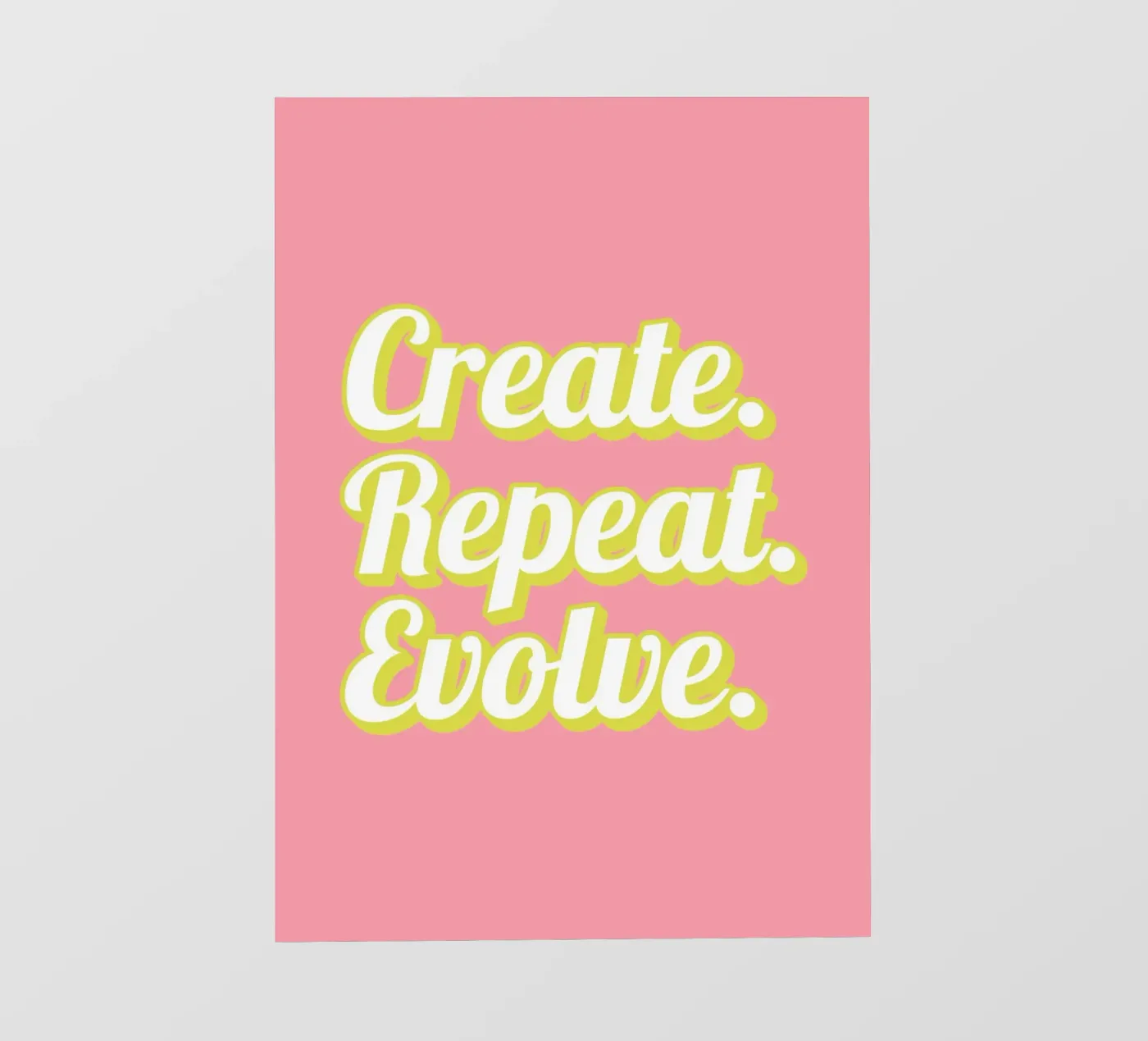 CREATE. REPEAT. EVOLVE backlit film by SMRT STUDIO