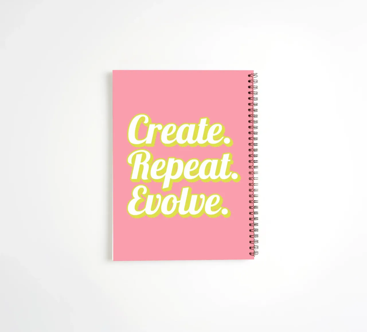 CREATE. REPEAT. EVOLVE spiral notebook by Einfach Uebel