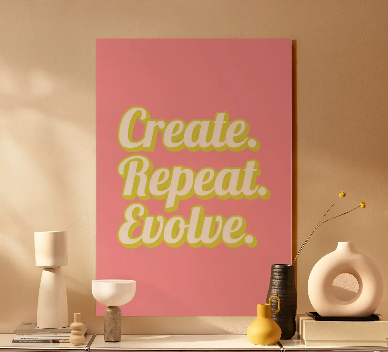 CREATE. REPEAT. EVOLVE plexiglas de Einfach Uebel