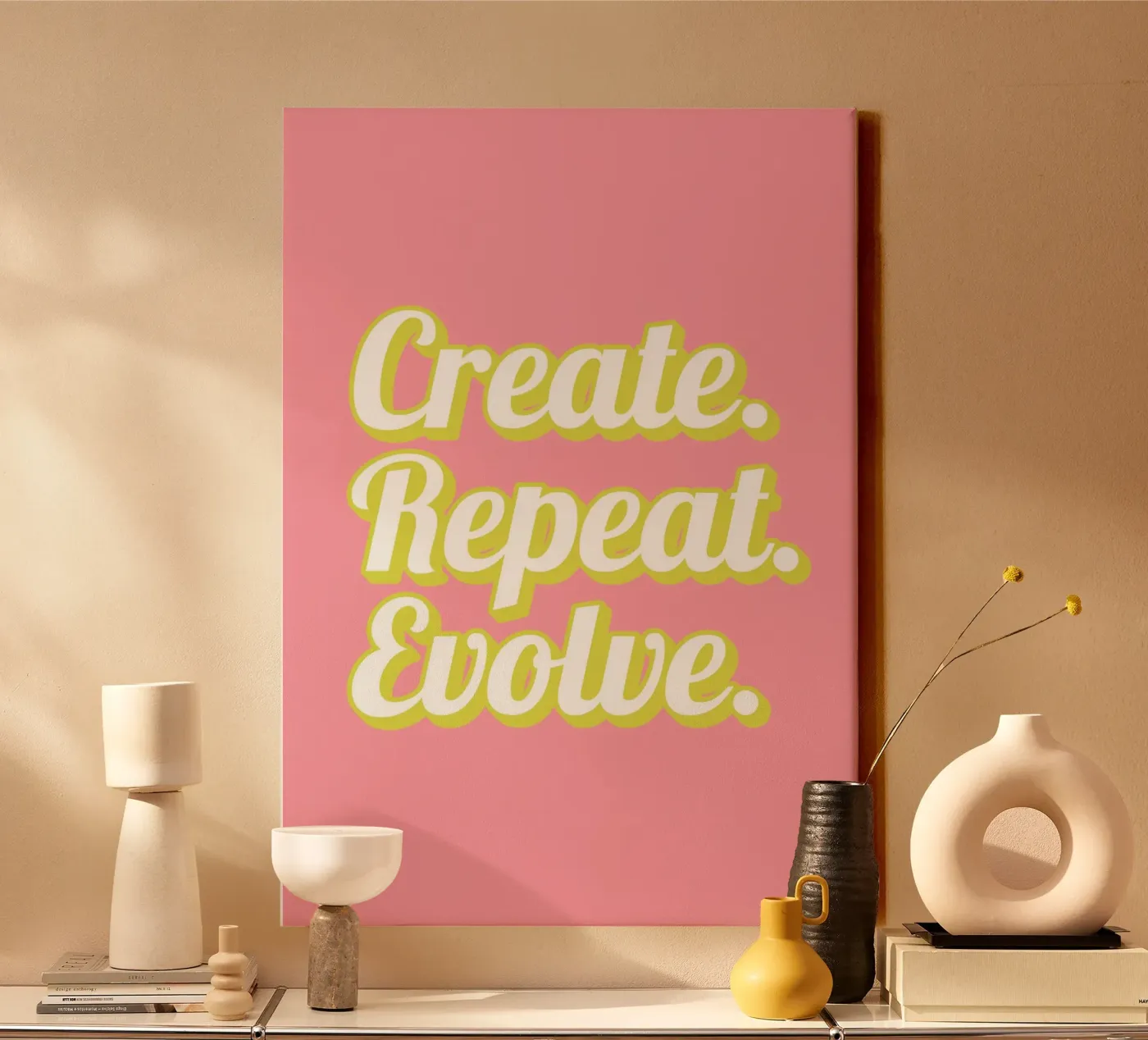 CREATE. REPEAT. EVOLVE tela da SMRT STUDIO